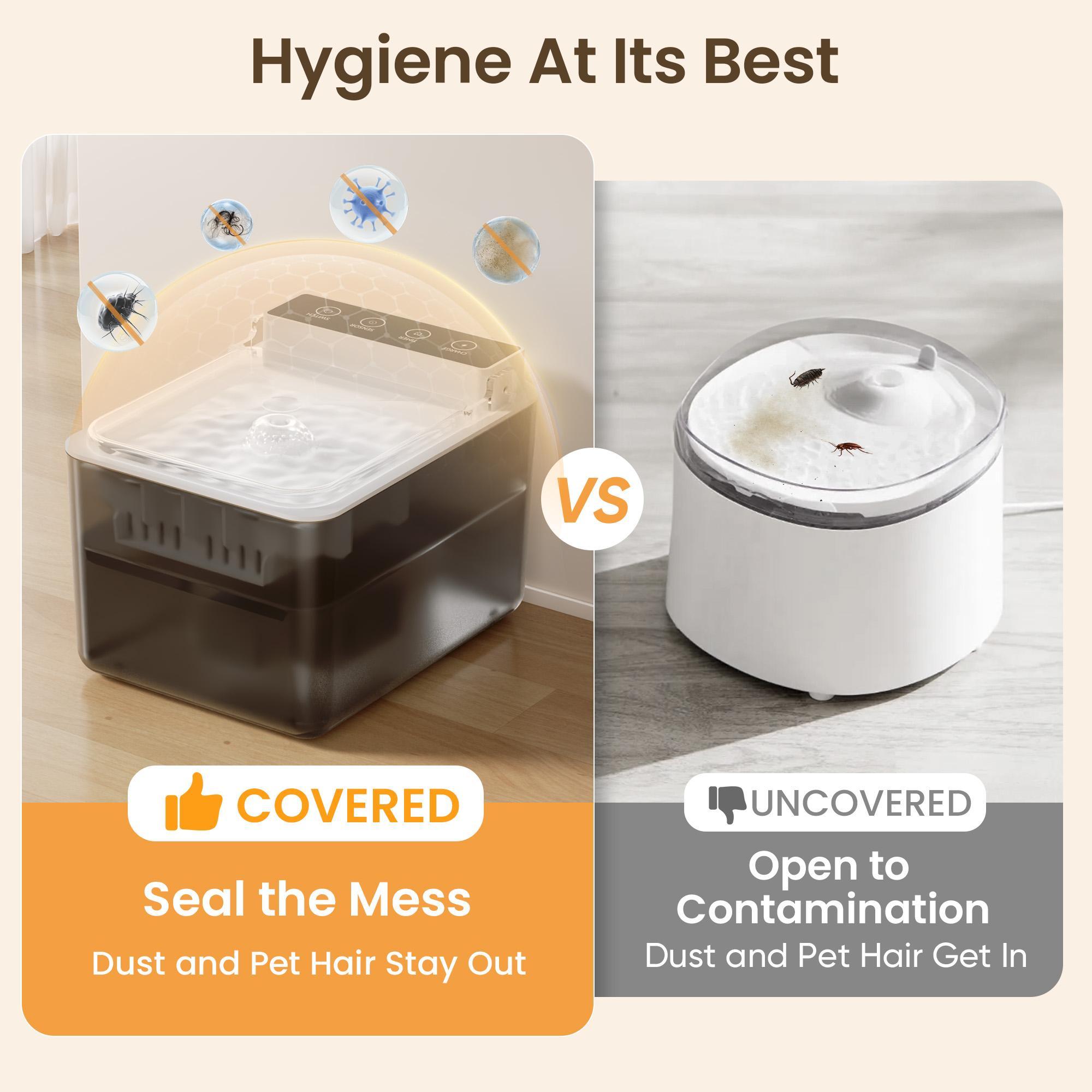 BrainBite™ Hydro-Flow Wireless Stainless Fountain