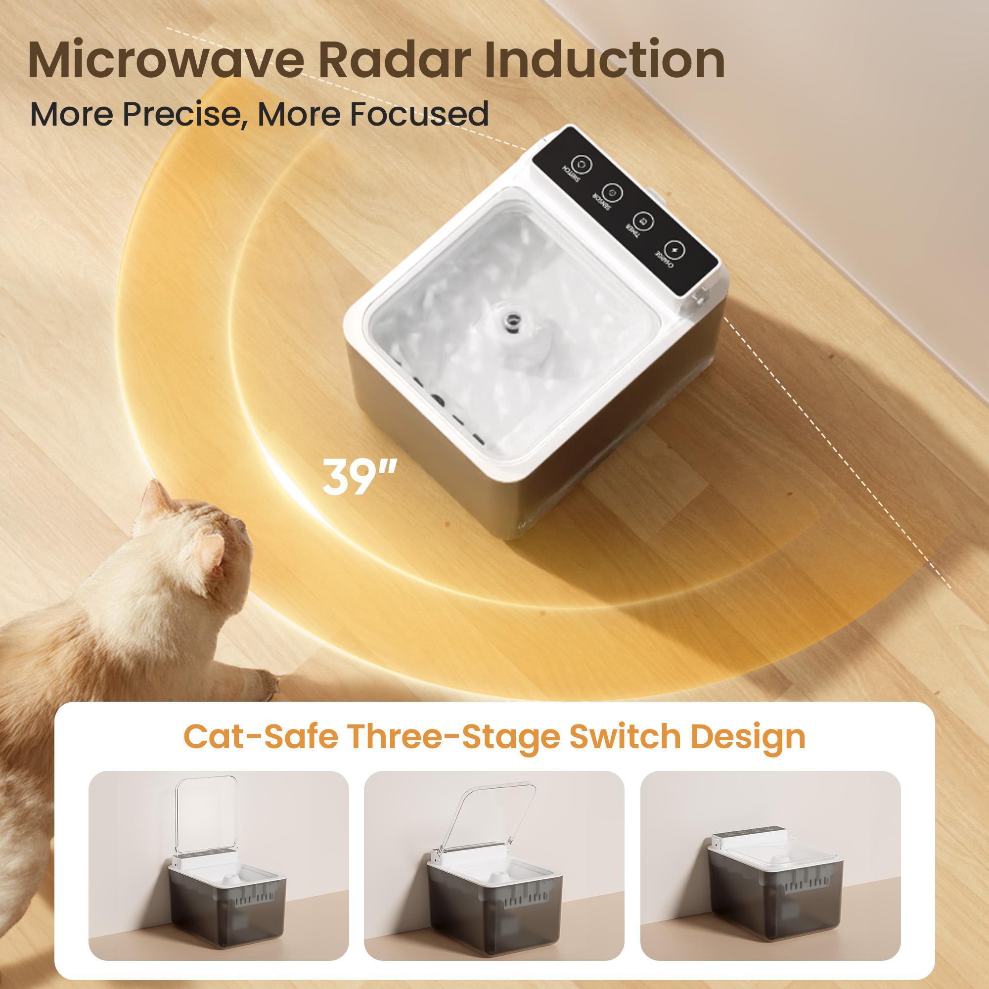 BrainBite™ Hydro-Flow Wireless Stainless Fountain