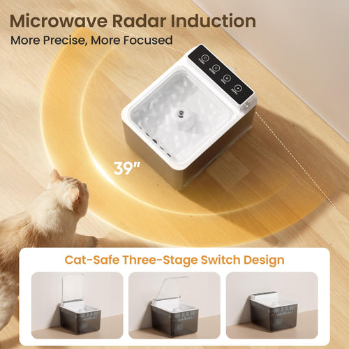 BrainBite™ Hydro-Flow Wireless Stainless Fountain