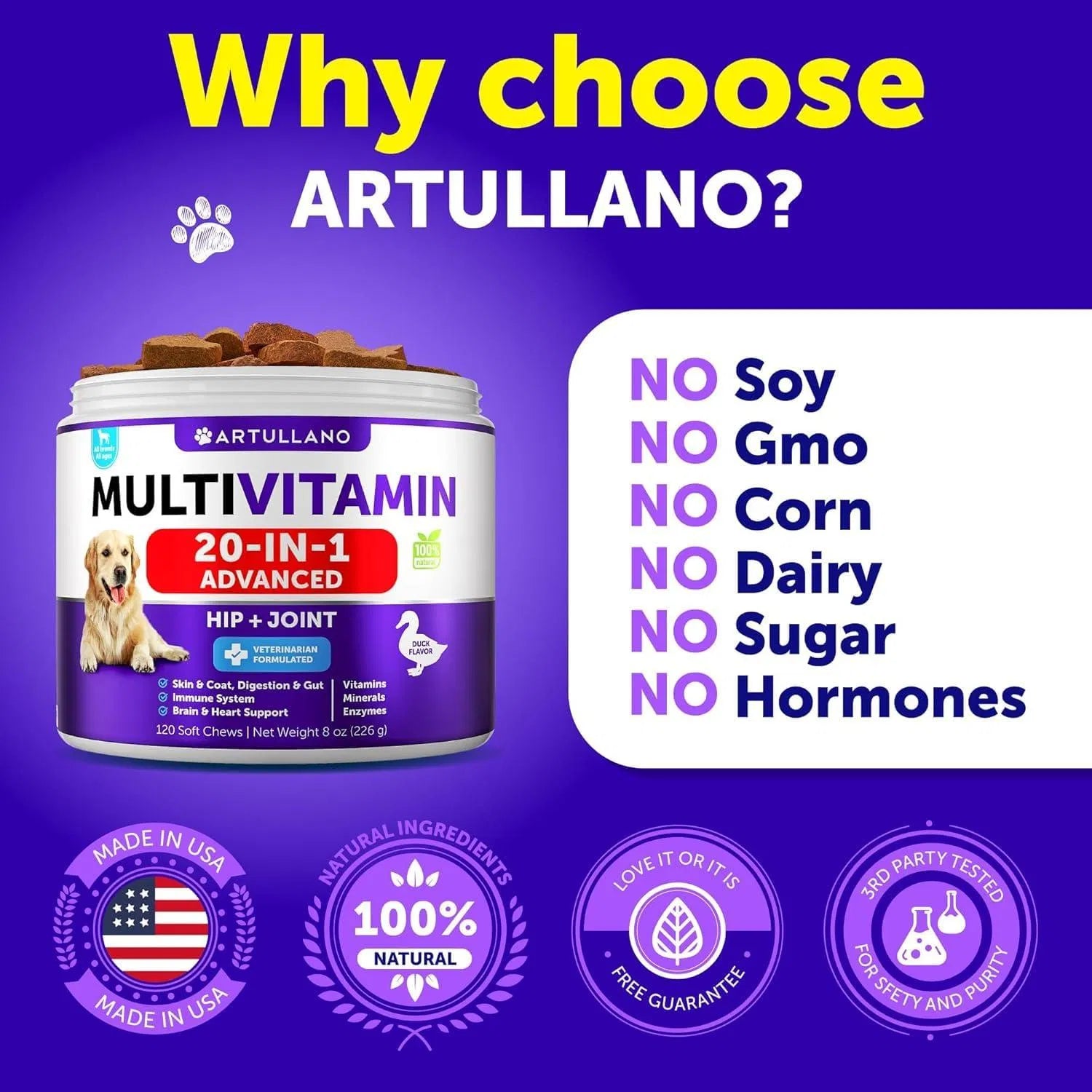 VitaPaws™ 20-in-1 Dog Multivitamin Chews